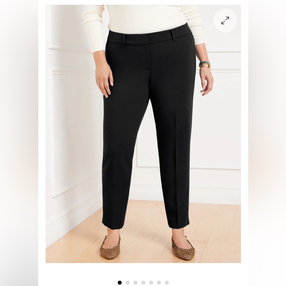 Talbots Navy High Waist Hampshire Ankle Pant Straight Leg Ankle Length 22WP